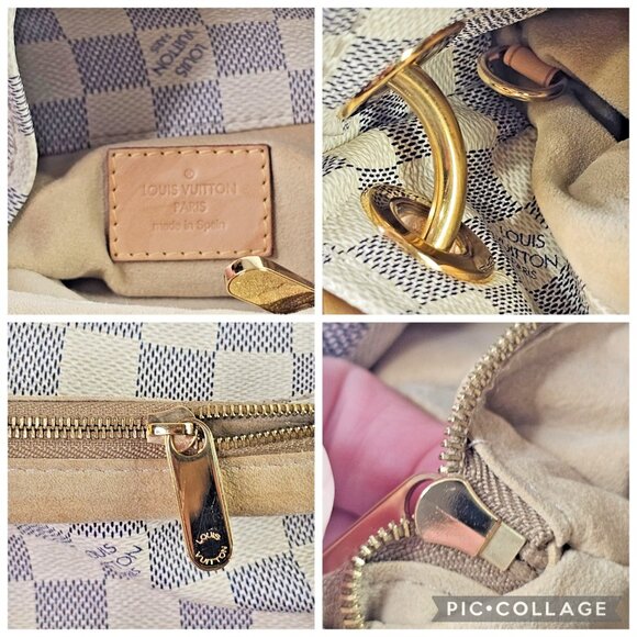 LOUIS VUITTON Azur Artsy MM White Shoulder Bag Monogram Woven Handle LV Tote - Picture 16 of 16